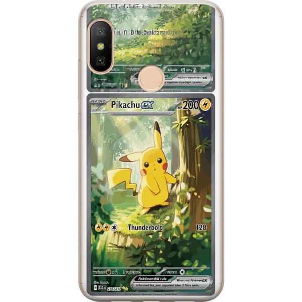 Kompatibelt Mobilskal till Xiaomi Redmi 6 Pro Pikachu grön