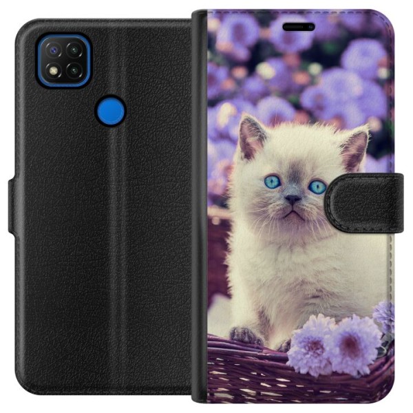 Xiaomi Redmi 9C Lommeboketui Katt