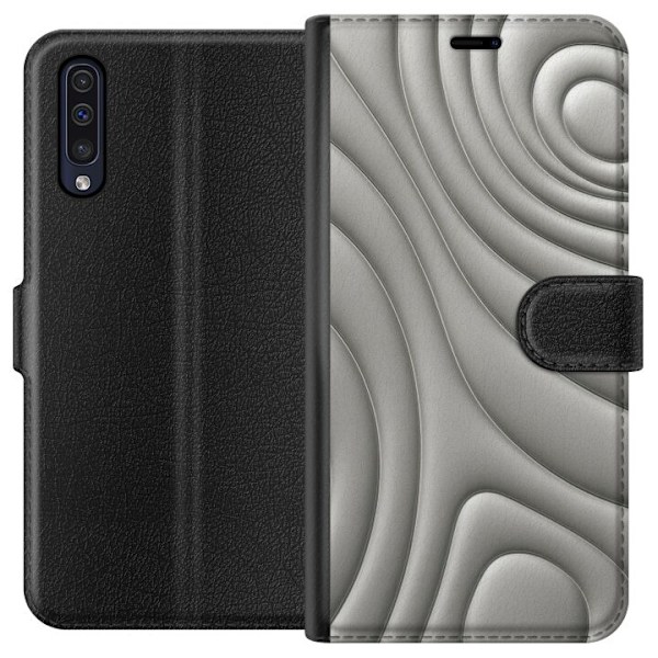 Samsung Galaxy A50 Lompakkokotelo Hopea-aallot