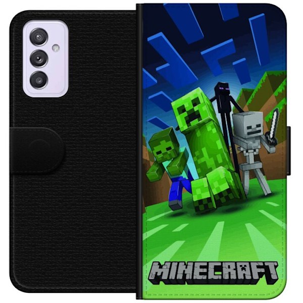 Samsung Galaxy A82 5G Plånboksfodral Minecraft Creeper mobilskal i klassisk grön pixelstil
