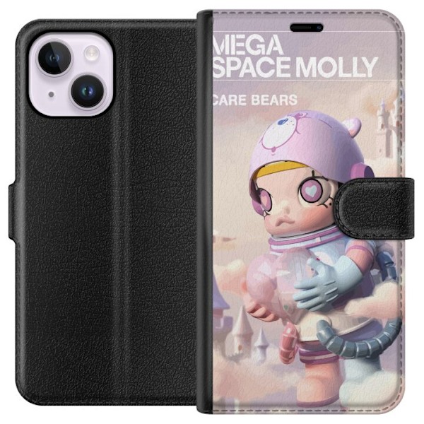 Apple iPhone 15 Plus Tegnebogsetui Mega Space Molly Care Bears Series - Share Bear Edition
