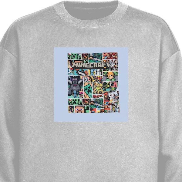 Sweatshirt til Børn | Blød & Klassisk Sweatshirt Minecraft K grå one size