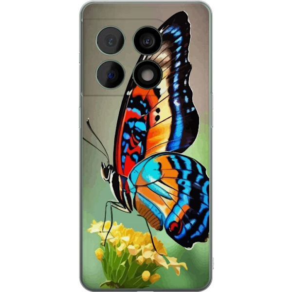 OnePlus 10 Pro Gennemsigtig cover Sommerfugl Natur Sommer Motiv Vinger Farverig Design Populær Dekoration Grafisk Eksotisk Tema