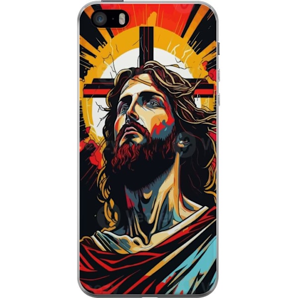 Apple iPhone 5s Läpinäkyvä kuori Jeesus ja Kortti - uskonno