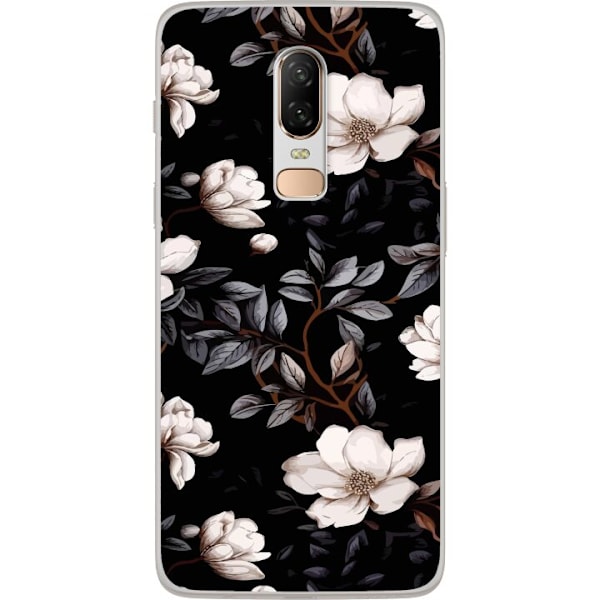 OnePlus 6 Gjennomsiktig deksel Floral