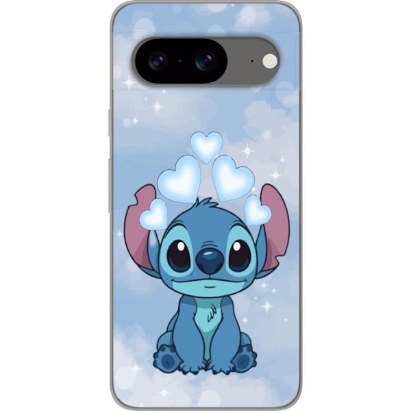 Google Pixel 8 Läpinäkyvä kuori Stitch Hyppäävä Ilo - Hauska Suunnittelu Lahjalle
