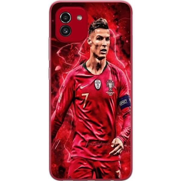 Samsung Galaxy A03 Genomskinligt Skal Ronaldo Skills – CR7 Design för Äkta Supporters