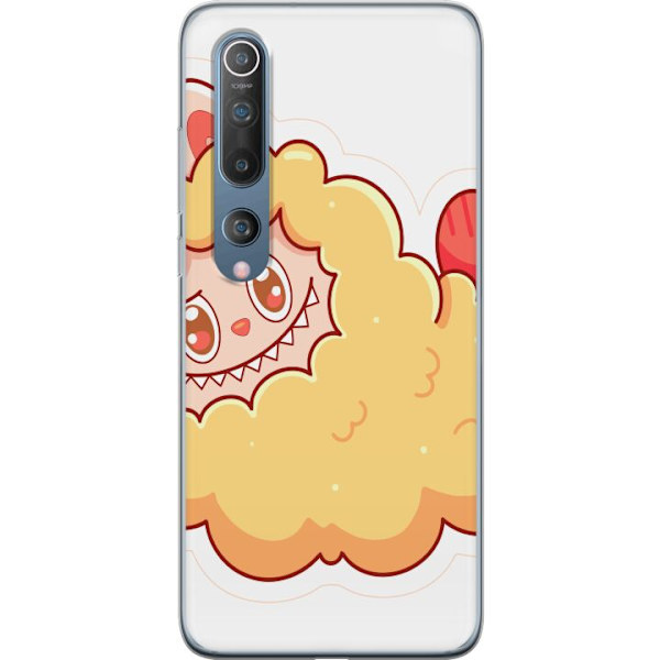 Xiaomi Mi 10 5G Genomskinligt Skal Labubu Tvättbjörn Pop Mart Figur Samlarobjekt Söt Design Populärt Motiv Art Toy Kreativ Figurserie
