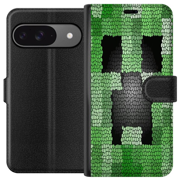 Google Pixel 9 Pro Lommeboketui Creeper / Minecraft