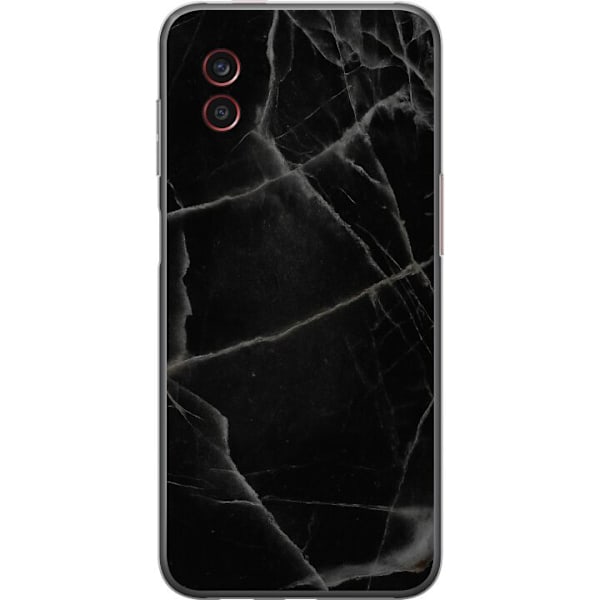 Samsung Galaxy Xcover6 Pro Läpinäkyvä kuori Musta marmori
