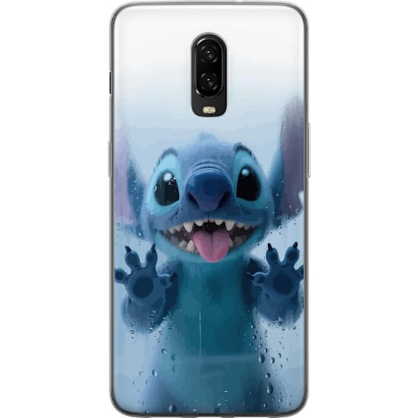 OnePlus 6T Genomskinligt Skal Stitch Window View – Stitch vid ett fönster i söt stil