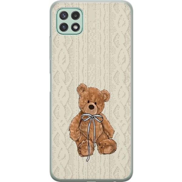 Samsung Galaxy A22 5G Genomskinligt Skal Liten Nalle – klassisk nalle i enkel design
