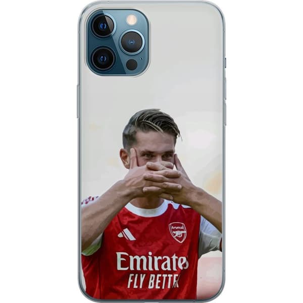 Kompatibelt Mobilskal till Apple iPhone 12 Pro Max Martin Ødegaard Arsenal – Närbild på målgest i matchtröja