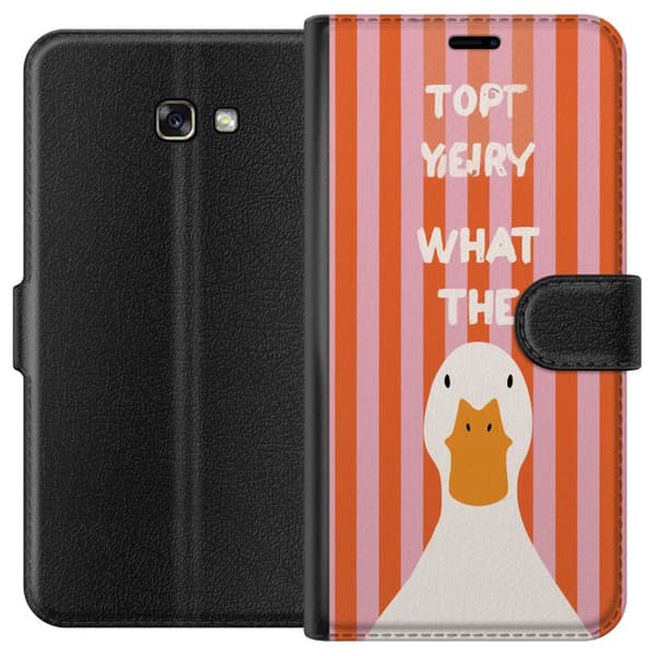 Kompatibelt Plånboksfodral till Samsung Galaxy A3 (2017) What The Duck rosa