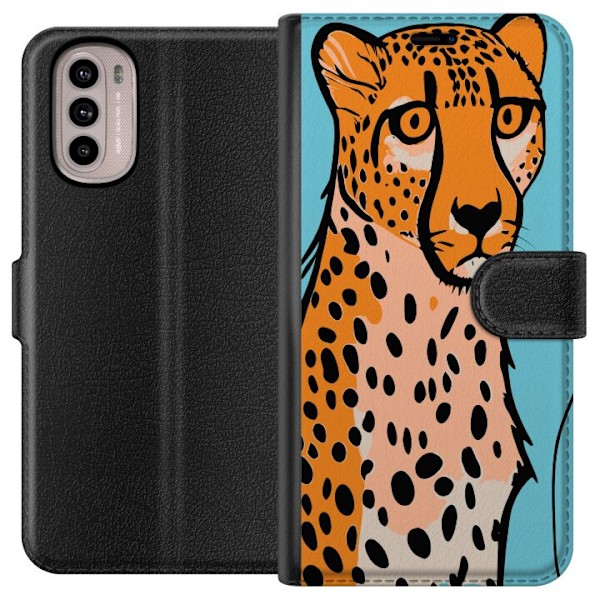 Motorola Moto G31 Plånboksfodral Surprised Leopard