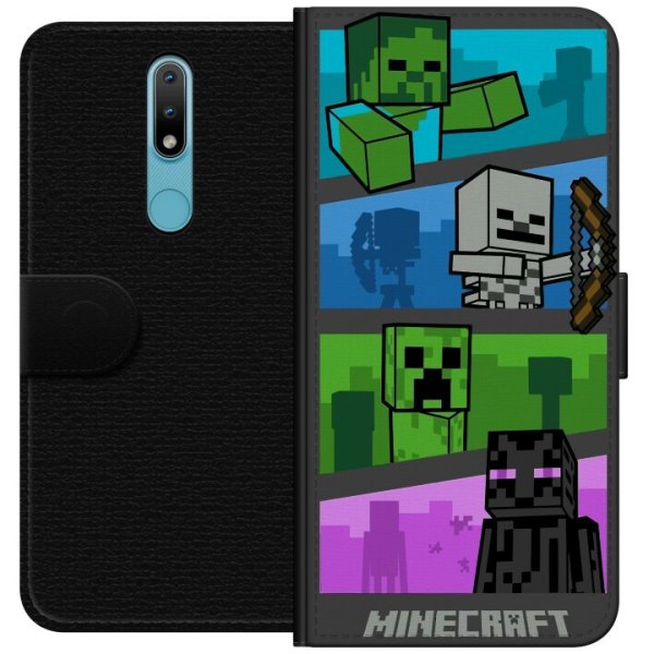 Nokia 2.4 Plånboksfodral Minecraft