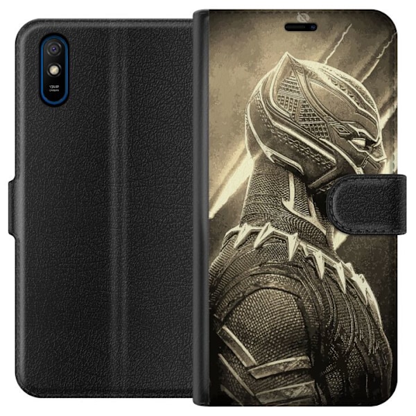 Xiaomi Redmi 9A Tegnebogsetui Wakanda Forever : Black Panther