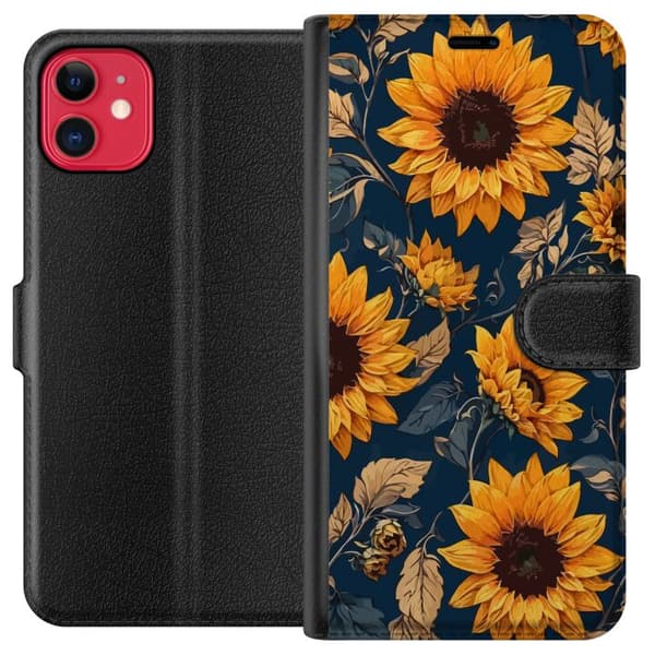 Kompatibel Tegnebogsetui til Apple iPhone 11 Solsikker