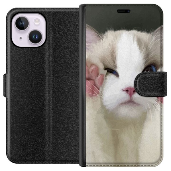 Apple iPhone 14 Plus Lommeboketui Katt