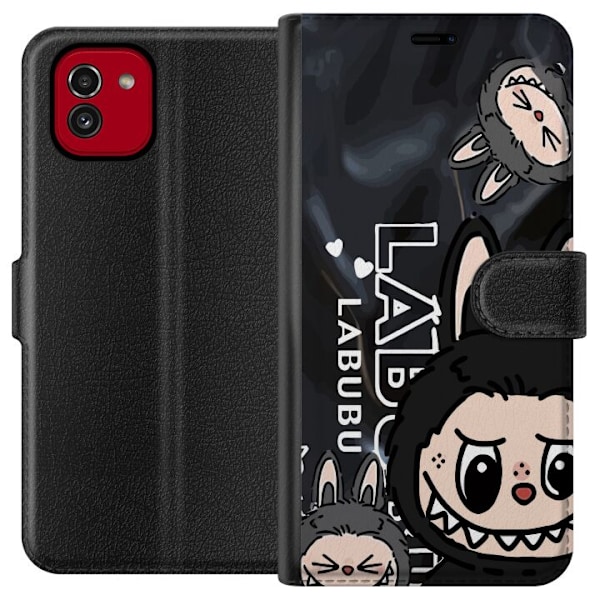 Samsung Galaxy A03 Lommeboketui <nl>Labubu Black Energy - Svar