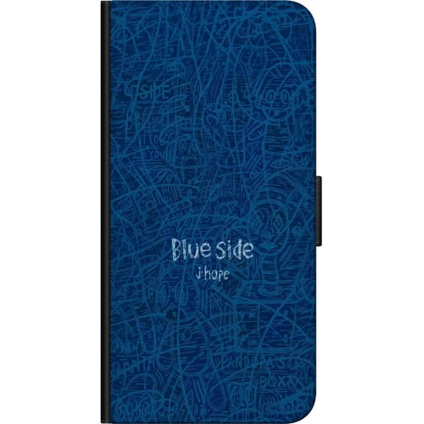 Kompatibel Tegnebogsetui til Xiaomi Redmi Note 9S Blue Side klotter blå