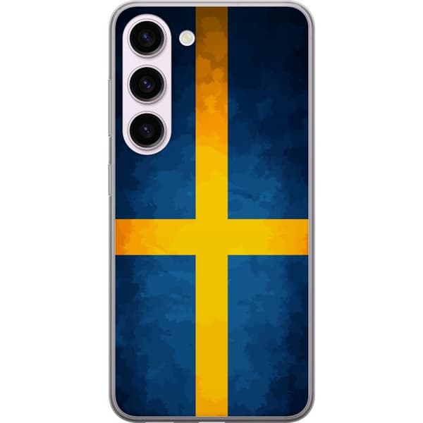 Kompatibelt Mobilskal till Samsung Galaxy S23 Svenska flaggan blå