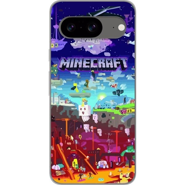 Google Pixel 8 Gjennomsiktig deksel Minecraft