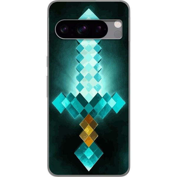 Google Pixel 8 Pro Gennemsigtig cover Minecraft sværd