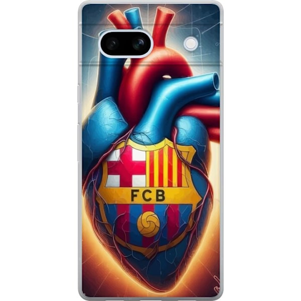 Google Pixel 7a Gjennomsiktig deksel FCB Hjerte