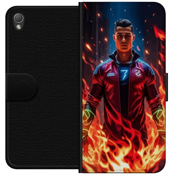 Sony Xperia Z3 Tegnebogsetui Ronaldo Inferno - fodboldhelt i flammer