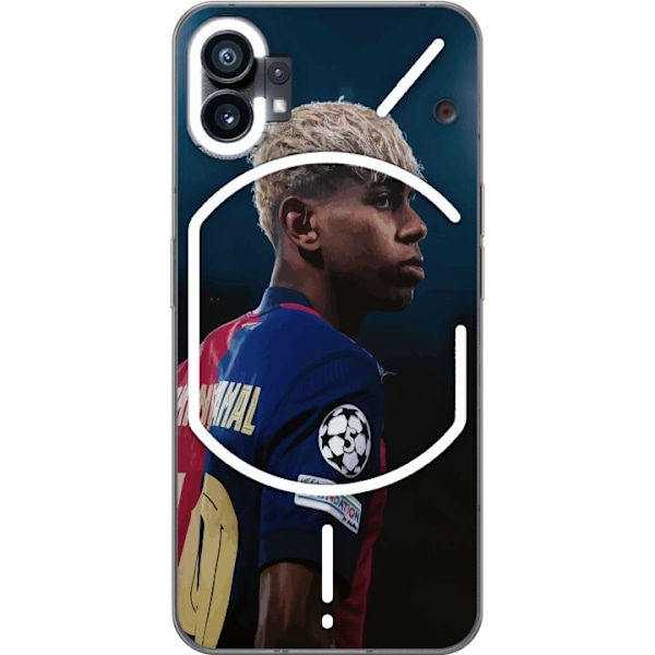 Nothing Phone (1) Läpinäkyvä kuori Lamine Yamal - Barcelonan ihmelapsi fokuksessa