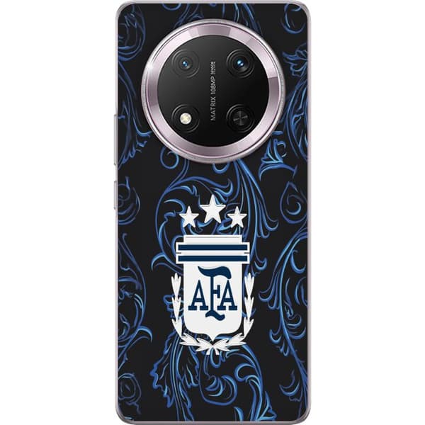 Kompatibelt Mobildeksel til Honor Magic7 Lite Argentinas AFA-emblem på mørkeblå ornamentbakgrunn blå