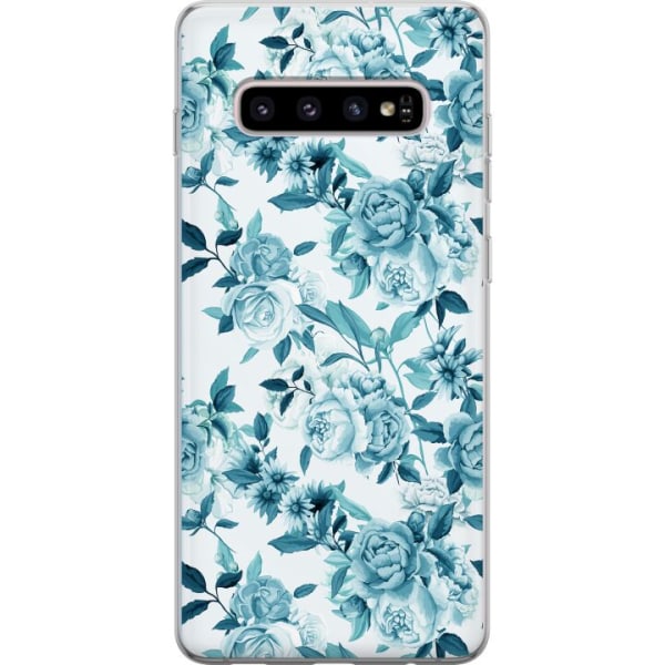 Samsung Galaxy S10+ Läpinäkyvä kuori Kukat