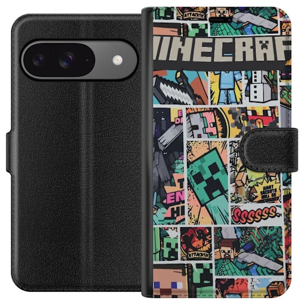 Google Pixel 9 Plånboksfodral Minecraft Art