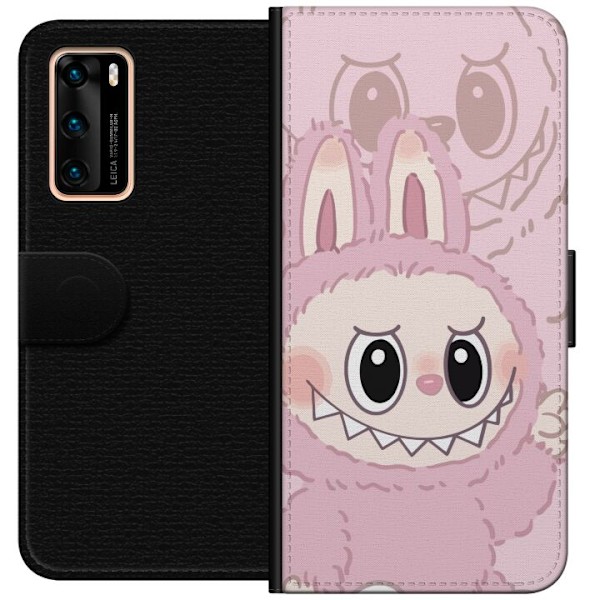 Huawei P40 Tegnebogsetui Labubu Floral Freak