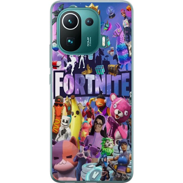 Xiaomi Mi 11 Pro Gjennomsiktig deksel Fortnite Skins Emotes Ba