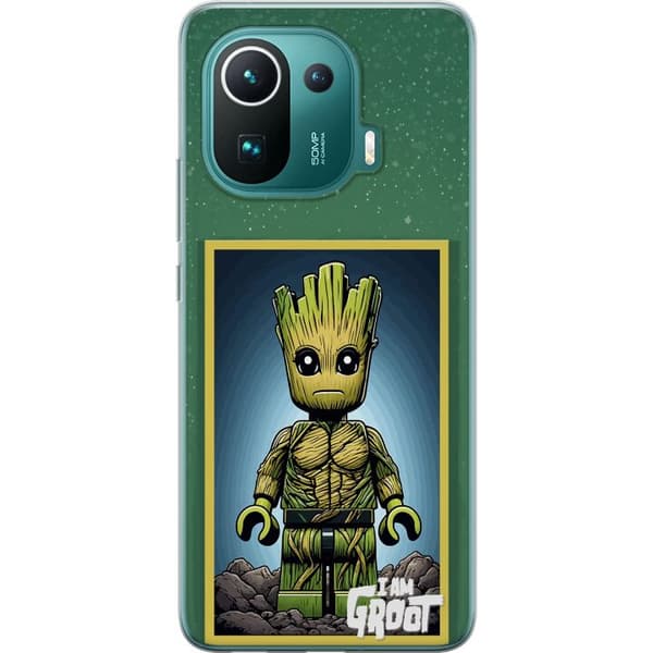 Kompatibel Mobilcover til Xiaomi Mi 11 Pro Robot med röda ögon grå