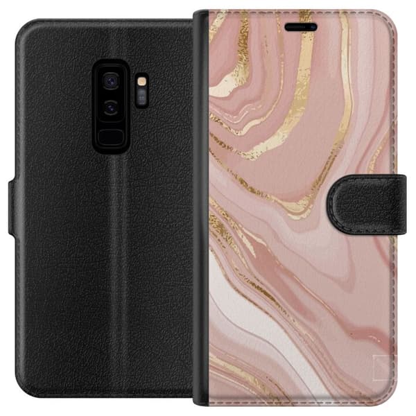 Kompatibelt Lommeboketui til Samsung Galaxy S9+ Marmor Rosa