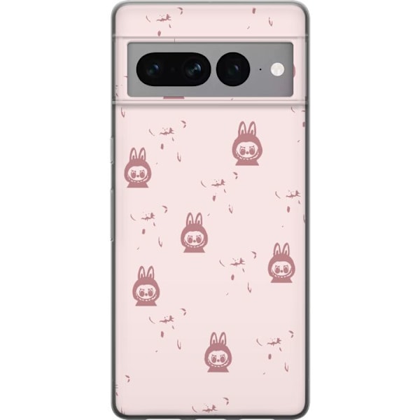 Google Pixel 7 Pro Gjennomsiktig deksel Labubu Neon Pop - Neon