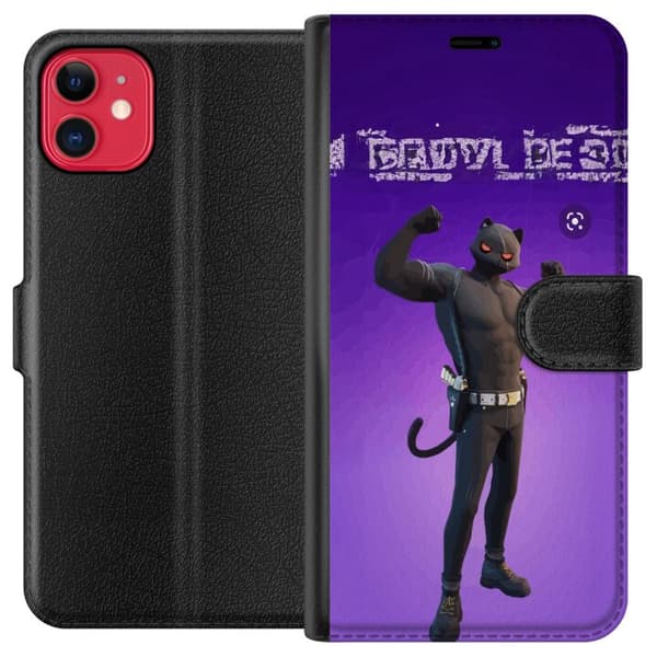 Kompatibel Tegnebogsetui til Apple iPhone 11 Fortnite - Meowscles