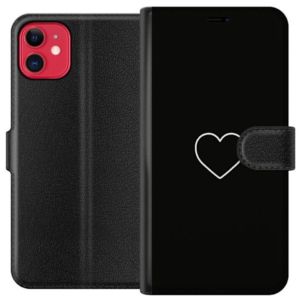 Apple iPhone 11 Tegnebogsetui Hjerte