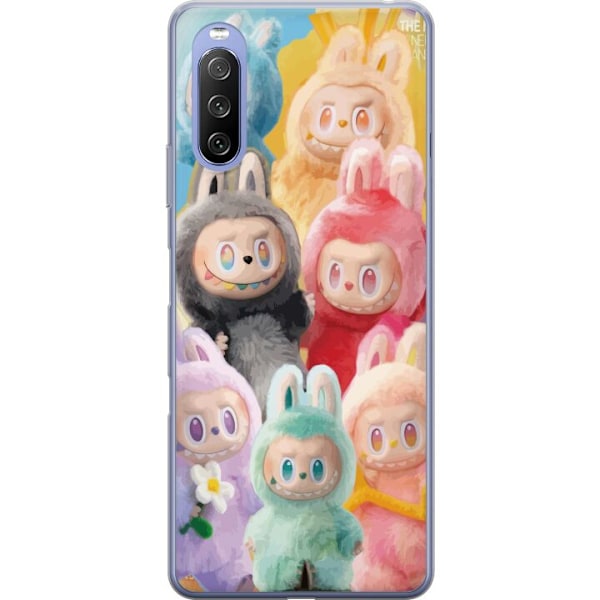 Sony Xperia 10 III Lite Genomskinligt Skal Labubu Sketch Style