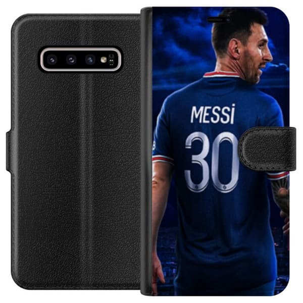 Kompatibelt Lommeboketui til Samsung Galaxy S10+ Lionel Messi