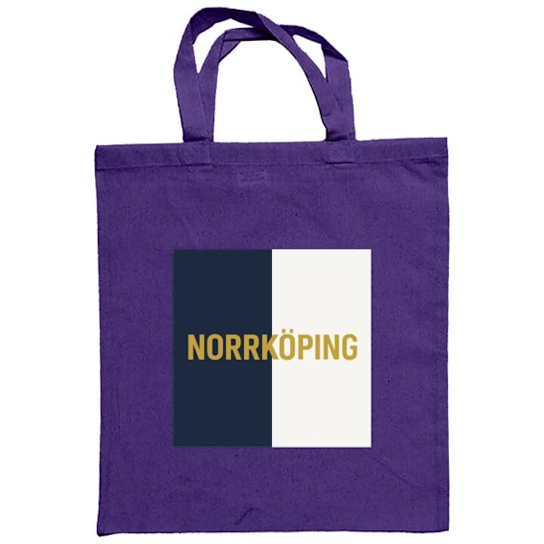 Mulepose | Holdbar Indkøbstaske i Stof Norrköping – fodbold Lilla one size