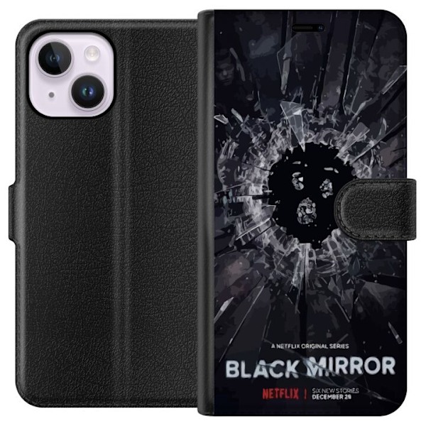 Apple iPhone 15 Plus Lompakkokotelo Black Mirror Sci-Fi Netfli
