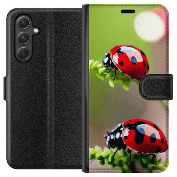 Samsung Galaxy A05s Lompakkokotelo Leppäkerttu Hyönteinen Onni Symboli Luontoaihe Suosittu Graafinen Motiivi Koristelu Kesäkiertue