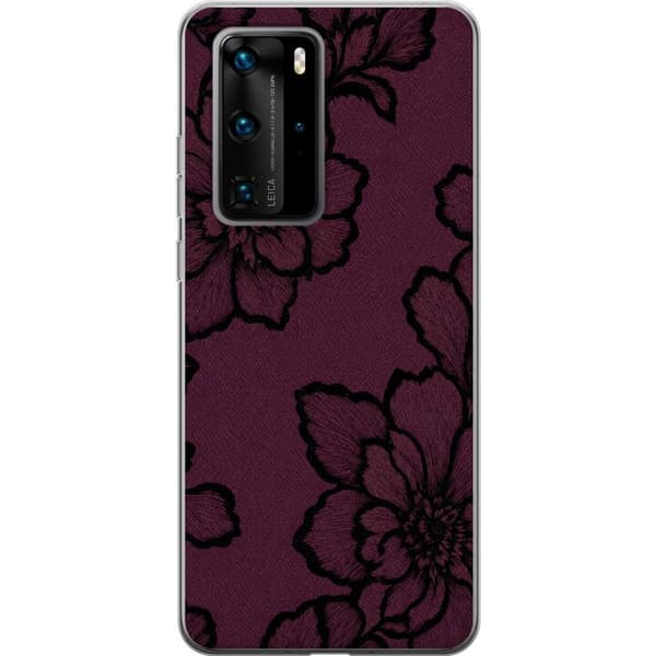 Kompatibelt Mobildeksel til Huawei P40 Pro Bjørnebærblomst lila