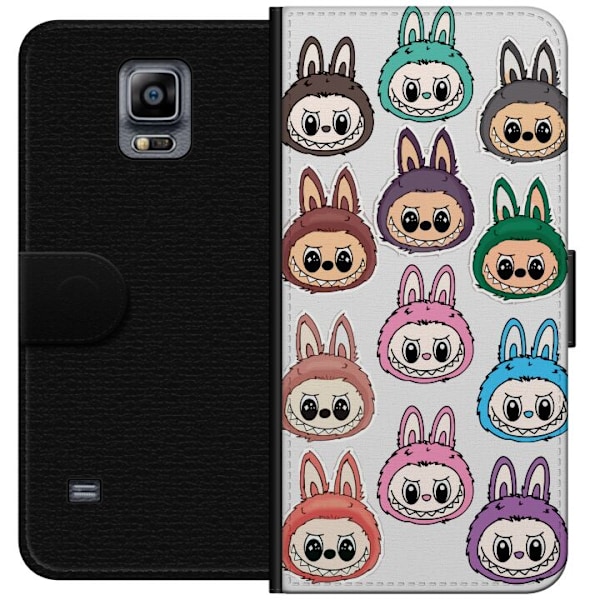 Samsung Galaxy Note 4 Tegnebogsetui Labubu Macaron Monster - Nuttet Samlefigur med Stil