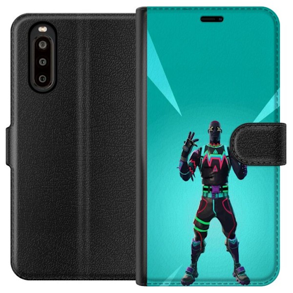 Sony Xperia 10 II Tegnebogsetui sort ridder fortnite