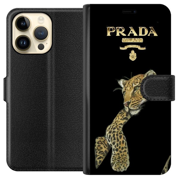 Apple iPhone 15 Pro Max Plånboksfodral Prada Leopard